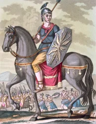 Jinete romano del ejército estatal, ilustración de 